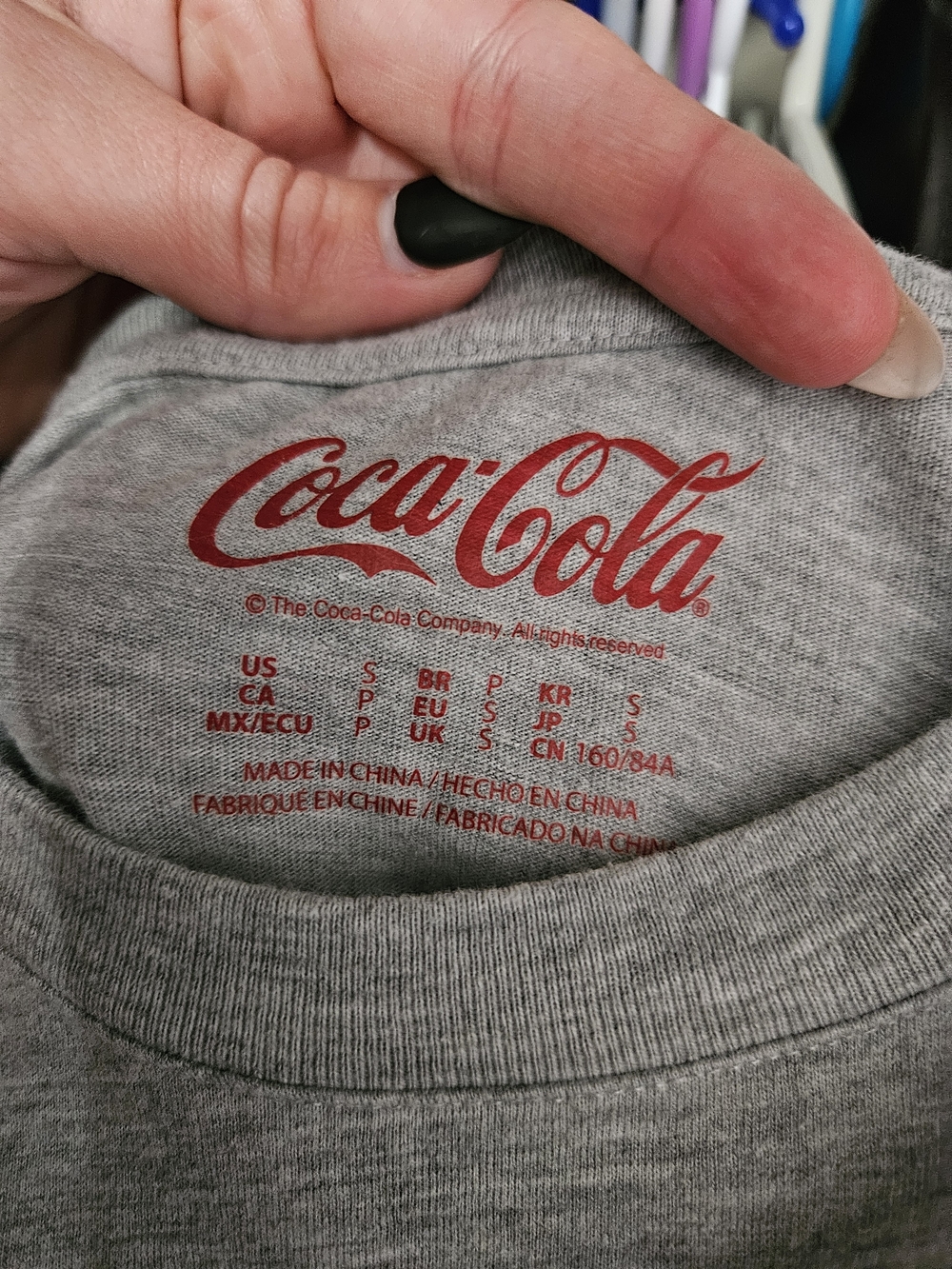 Coca-Cola Heather Gray Cropped Tee - Picture 4 of 4